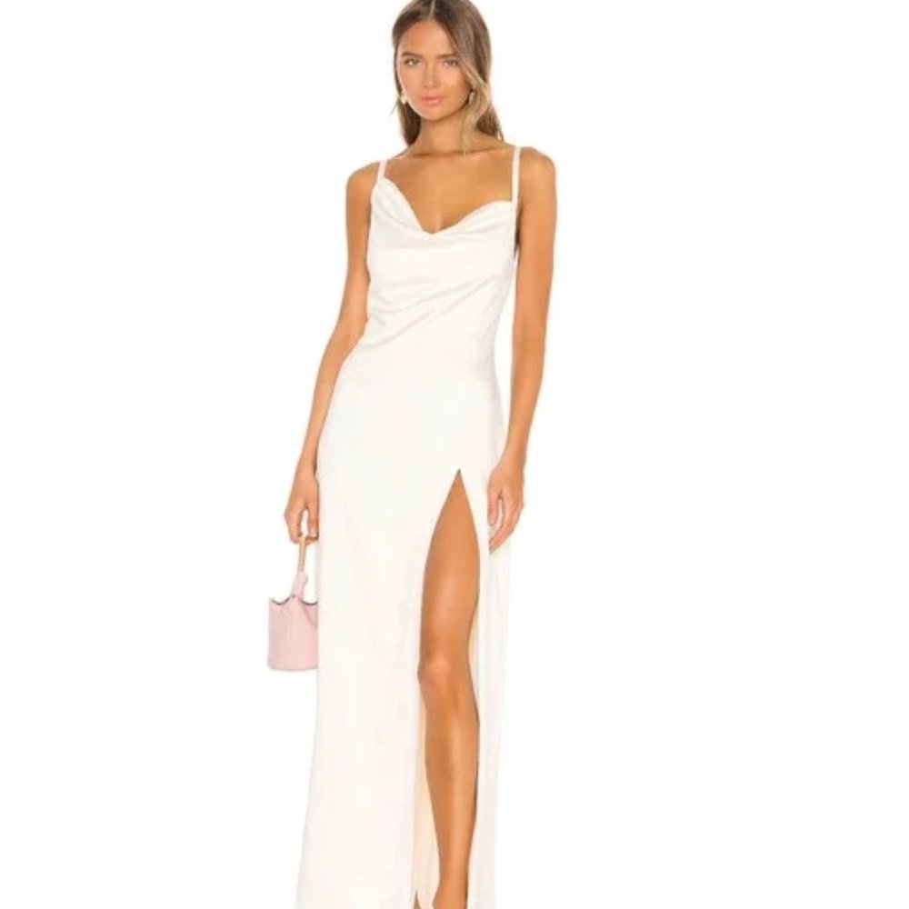 Camila Coelho Reyna Maxi Dress In Pearl White
